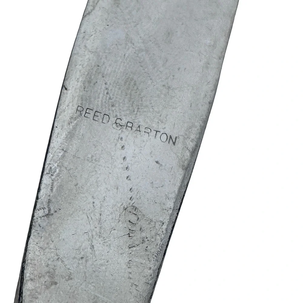 Reed & Barton Old London Silverplate Serrated Steak Knives Lot 11 Vintage 9.25